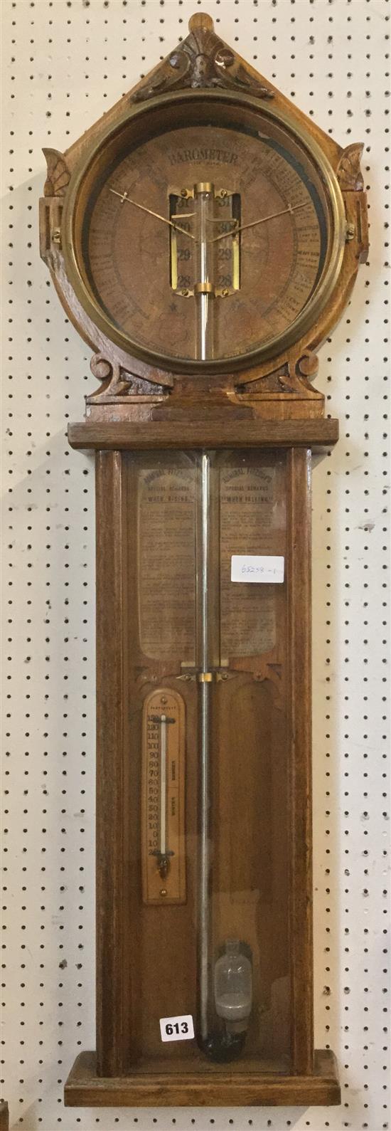 An Admiral Fitzroy oak barometer